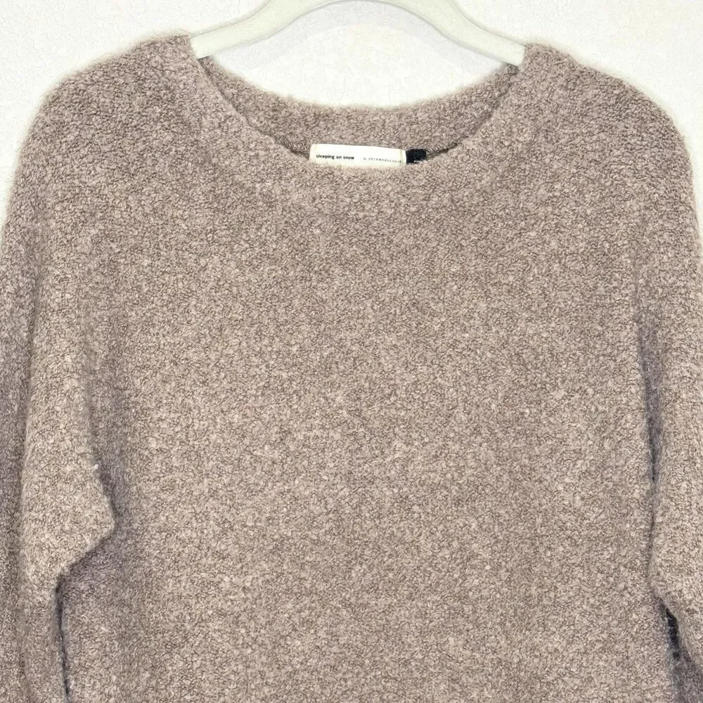 Sleeping on Snow Anthropologie Sweater Womens XS Boucle Merino Alpaca Pullover